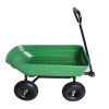Folding Poly Garden Dump Cart with Steel Frame and Pneumatic Tires