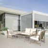 4 Pieces Patio Furniture Set, PE Rattan Wicker 4 Pcs Outdoor Sofa Set w/Washable Cushion