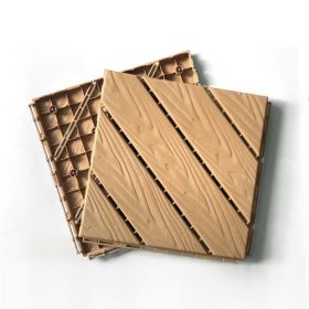 Plastic Composite Deck Tiles Set of 35pcs, Composite Decking Resist Rust, Water, Weather, Easy to DIY & Maintain, Ideal for Patios, Balconies (Color: Wood)