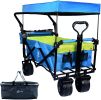Heavy Duty Collapsible Wagon Cart with Removable Canopy
