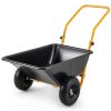 Dual Wheel Garden Utility Cart with Pneumatic Tires
