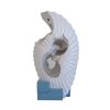 16.9 Inch White Abstract Water Fountain with LED Light