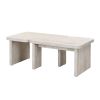 47.24*23.62 inch and 35.43*31.49 inch Rectangle Wood Detachable Coffee Table, Single L Shape