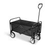 Heavy Duty Folding Portable Cart Wagon with 7'' Widened All-Terrain Wheels Prevent to Sinking in The Sand
