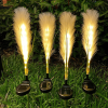 Solar Garden Lights 4 Pack Waterproof Decorative Flower and Reed Style Landscape Lights for Pathway, Patio, and Yard Decor