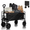Heavy Duty Collapsible Wagon Cart Large Capacity Foldable Portable Beach Cart