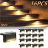Led Solar Deck Lights 32 Pack Waterproof and Wide Use for Outdoor Stairs Step Fence Railing