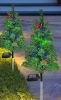 Solar Christmas Pathway Lights Outdoor Tree Stake Lights Holiday Garden Decorations