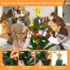 Solar Christmas Pathway Lights Outdoor Tree Stake Lights Holiday Garden Decorations