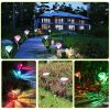 4 Pack Solar Diamond Garden Stake Lights, 7-Color Changing LED, IP65 Waterproof Decorative Pathway Lamps for Garden, Patio, Yard, and Walkways.