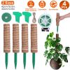 4 Pack Coco Coir Moss Pole Plant Support Kit for Climbing Indoor Plants