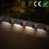 4Pcs Solar Powered LED Step Lights Outdoor IP55 Waterproof Dusk To Dawn Sensor Fence Lamps For Stairs Yard Railing