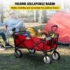 Collapsible Folding Wagon Cart with Oversized Wheels 176LB Capacity