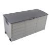 75 Gal Outdoor Plastic Storage Deck Box with Lockable Seat