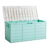75 Gal Outdoor Garden Storage Deck Box with Lockable Seat