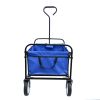 Large capacity folding wagon cart, heavy-duty foldable garden and beach cart
