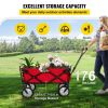 Collapsible Folding Wagon Cart with Oversized Wheels 176LB Capacity