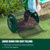 24-Inch Peat Moss Spreader with Upgrade Side Latches and U-shape Handle