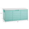 75 Gal Outdoor Garden Storage Deck Box with Lockable Seat