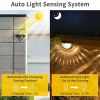 12 Pack Solar Fence Wall Lights Rechargeable Outdoor Security Lights