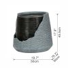 20x20x18" indoor outdoor Polyresin Water Fountain, Unique Broken Urn Fountain with Light