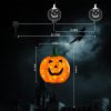 Solar Halloween Pumpkin LED Stake Lights Set of 4 Outdoor Pathway Garden Decoration with 2 Lighting Modes