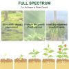 LED full spectrum plant grow light auto timer, 9 dimmable brightness levels, and adjustable height