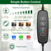 LED full spectrum plant grow light auto timer, 9 dimmable brightness levels, and adjustable height