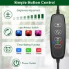 LED full spectrum plant grow light auto timer, 9 dimmable brightness levels, and adjustable height