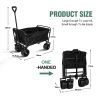 100L Folding Beach Wagon Cart with Large Wheels
