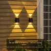 2 Pack Solar Up Down Wall Lights Waterproof LED