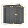 6 x 4 FT All Weather Metal Outdoor Storage Shed with Lockable Doors