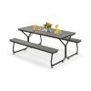 6 FT Outdoor Picnic Table Bench Set for 6 8 People