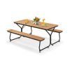 6 FT Outdoor Picnic Table Bench Set for 6 8 People