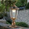 20"(H) Golden Solar Powered LED Outdoor Lantern, Vintage Garden Light for Pathways, Yards, and Patios (1-Pack)