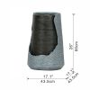 17x17x26 inch polyresin water fountain with broken urn design and built-in light for indoor and outdoor garden, lawn, backyard, and porch décor.