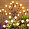 Solar Garden Lights 4 Pack 8 LED Firefly Swaying Lights Waterproof Pathway Yard Decor