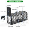 Live Animal Cage Trap For Animals Under Easy To Setup Humane Galvanized Iron Trap Cage For Raccoons Armadillos Groundhogs Muskrats Opossums Skunks