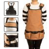 Canvas Garden Apron with Storage Pockets for Gardening Tools and Crafts
