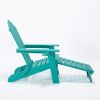TALE folding oversized Adirondack chair with ottoman and cup holder. Durable poly lumber