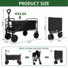Heavy Duty Collapsible Wagon Cart Large Capacity Foldable Portable Beach Cart
