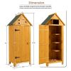 30.3"L X 21.3"W X 70.5"H Outdoor Storage Cabinet;  Wooden Tool Shed