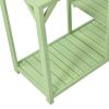 64.6 Inch Large Wooden Outdoor Potting Bench with Shelves