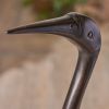 Sunny Outdoor 43 Inch Aluminum Crane Shiny Copper Garden Decor Statue