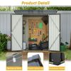 6 x 4 FT All Weather Metal Outdoor Storage Shed with Lockable Doors