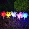 LED Solar Coral Stake Garden Light Rechargeable Pathway Outdoor Lamp