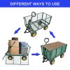 Garden Flower Cart with Cloth Bag for Easy Firewood Transport