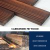 2 Tier Outdoor Wooden Barrel Waterfall Fountain with Pump
