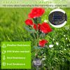 2Pcs Solar Powered Lights Outdoor Rose Flower LED Decorative Lamp Water Resistant