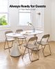 VEVOR 4 Pack Folding Chairs Padded Leather Foldable Chairs with Heavy Duty Metal Frame for Indoor and Event Use